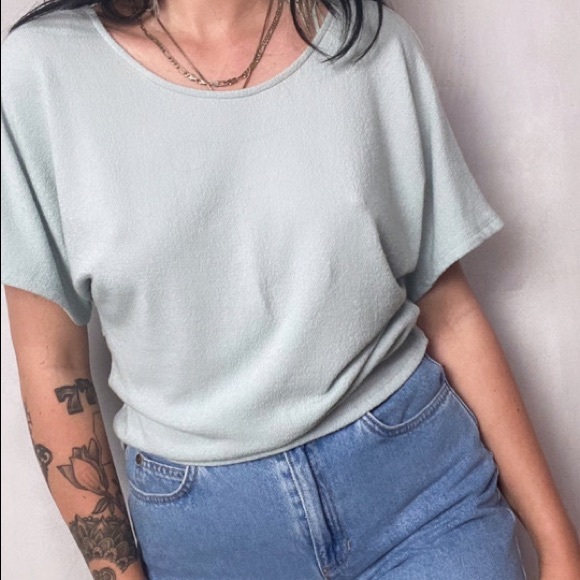 ALTARD STATE MULTI WEAR BLUE WRAP BLOUSE TOP - Picture 4 of 6